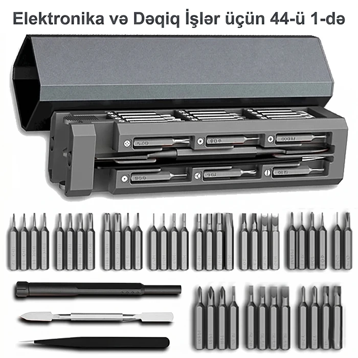 Elektronika və Dəqiq İşlər Üçün Mükəmməl 44-ü 1-də Vintburan Dəsti — Bakı