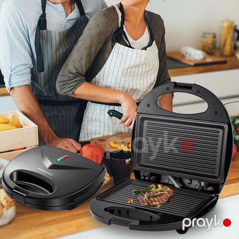 Sokany SK-BBQ-846 Çoxfunksiyalı Elektrikli Toster Sandviç Biftek İzgaralar Hazırlayıcı Toster 700 W — Toster və vaflyasıcı, Bakı (6)