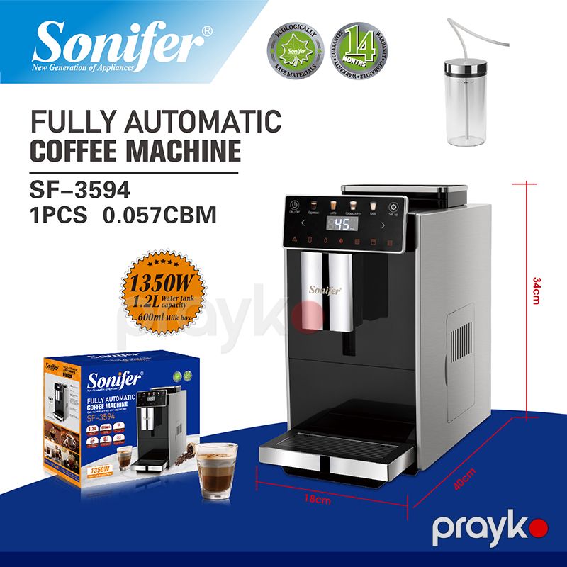 Tam Avtomatik Sonifer SF-3594 Model Espresso Qəhvəbişirən smart Cappuccino Latte qəhvə dəmləyicisi — Digər mətbəx texnikası, Bakı (5)