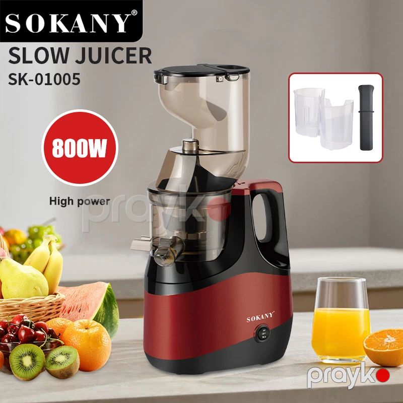 Sokany SK-01005 - Şirəçəkən Elektrikli İki Ötürücülü Meyvə Şirəsi Sıxan 800W Güc — Digər mətbəx texnikası, Bakı (4)