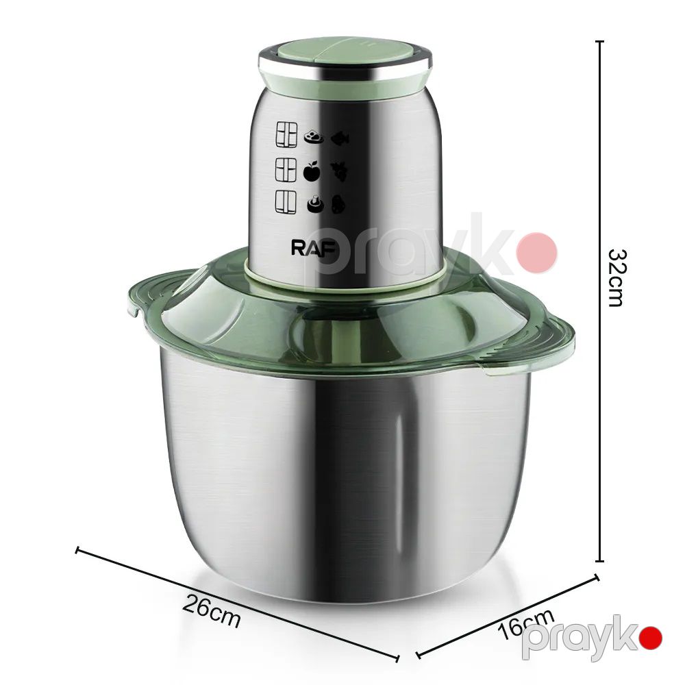 Professional Paslanmayan Polad R.7014 Doğrayıcı Qida Prosessoru 5 Başlıqlı 500W Güclü Mətbəx Doğrayıcısı 5L Tutumlu — Blenderlər, xırdalayanlar və mikserlər, Bakı (6)