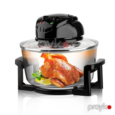RAF R.5302 Şüşə Hava Fritözü LCD Ekran 3500W Gücündə Dayanıqlı Elektikli Qril Sobası 12L — Bakı