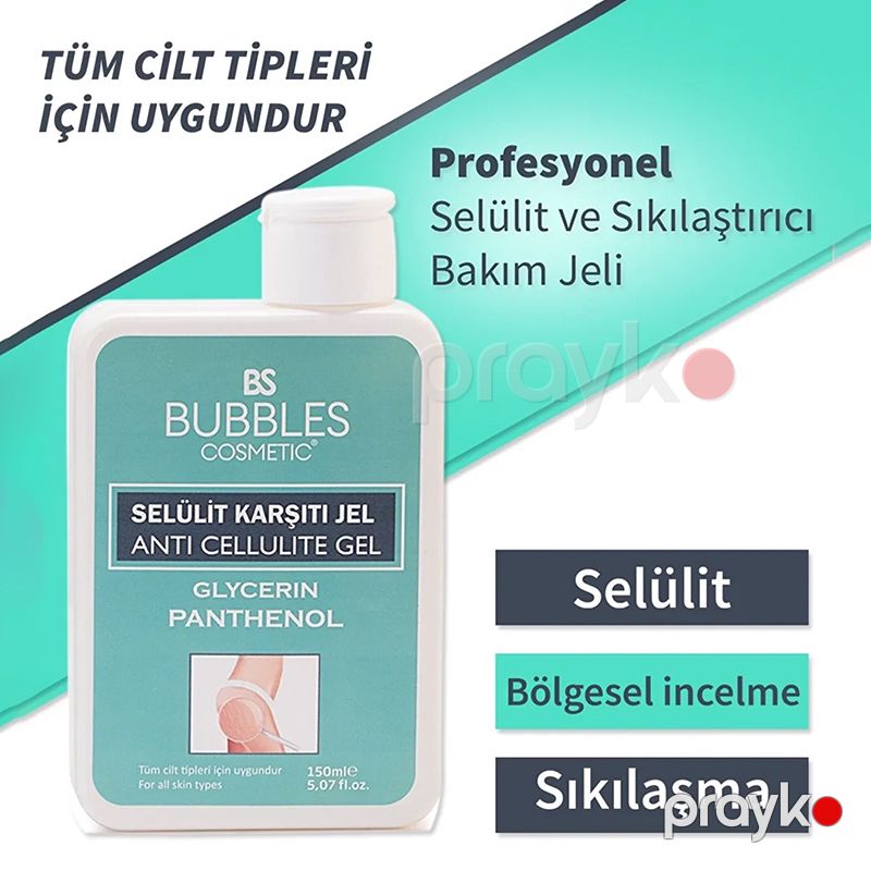 Bs Bubbles Cosmetik Serisindən Dəri Sıxlaşdırıcı Selülit və Çartlaqları Aradan Qaldıran Gel 150ml Selulitə Qarşı krem — Gözəllik və səhiyyə, Bakı (4)