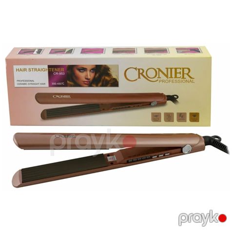 Professional Lcd displey Saç Buruq Feni 950F Cronier Saç Keramik Üzlüklü Peşəkar Vafle Saç Ütüsü — Bakı