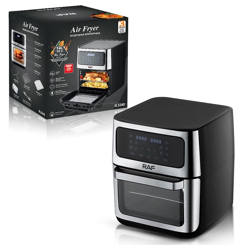 RAF R.5340 Çoxfunksiyalı Sensorlu Ekranlı Böyük Tutumlu Elektirikli Qızardıcı Airfryer 14L — Digər mətbəx texnikası, Bakı (2)
