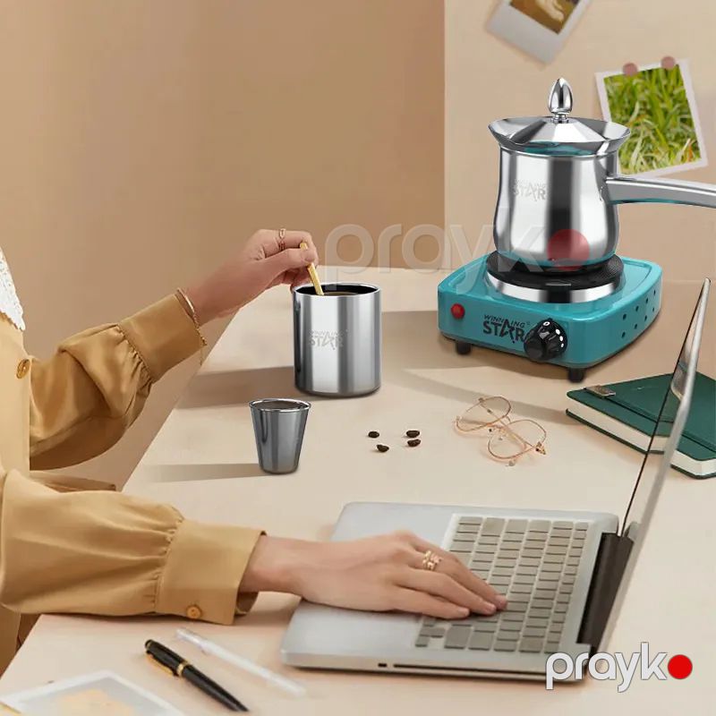 Wınnıng Star ST-9640 Portativ Elektrikli Qızdırıcı Soba Çaydan Stəkan Dəsti İlə Pilitə — Plitələr, Bakı (5)