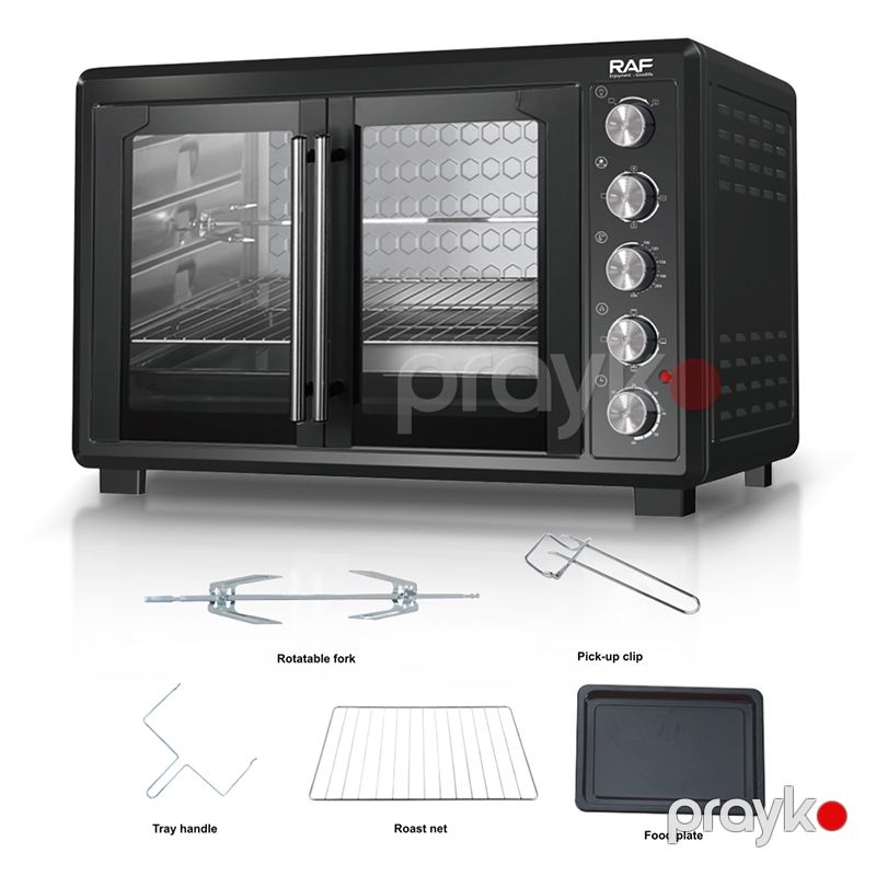RAF R.5154 120L 2800W İkiqat Şüşəli Qapılı Elektrikli Soba, 5 Bişirmə Rejimi, 100-250°C, 60 Dəqiqəlik Taymer, Fırlanan Qril, İsti Hava Funksiyası ilə Elektrik Sobası — Ev texnikası, Bakı (4)