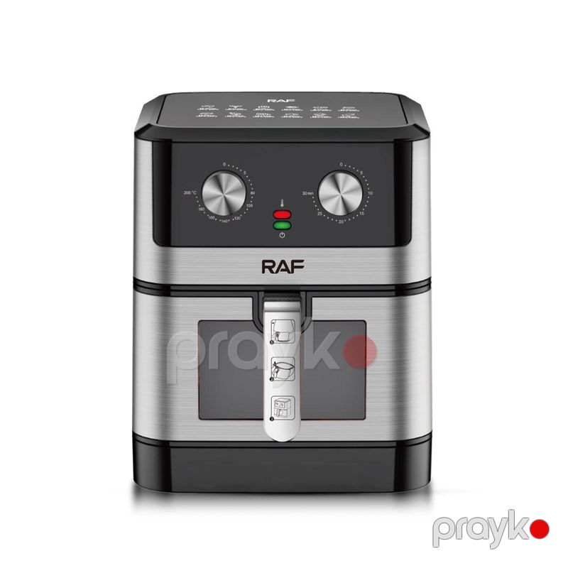 Raf Hava Fritöz 8lt Qara R-5341 1500W Airfrey Peşəkar Air Frey RAF Air Fryer 8lt — Digər mətbəx texnikası, Bakı (3)