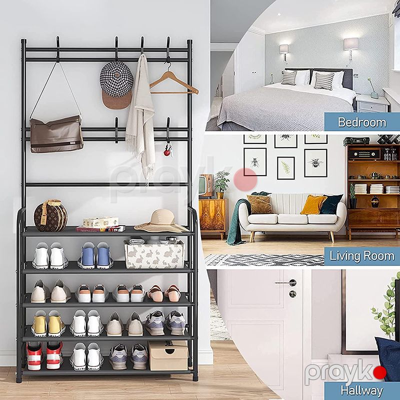 5-li Multi-Functional Shoe And Hat Rack Paltar Asılqanı Ağırlığa Davamlı Qalın Saxlama Ayaqqabı Rəfi — Mallar, Bakı (4)