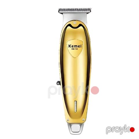 Kemei KM-732 - Trimmer, Doldurula Bilən Elektrikli Saç Kəsici Maşın, Saç Kəsimi üçün Trimmer Gold KM-732 — Bakı