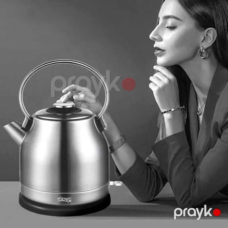 DSP Professional 1.7L Tutumunda Protativ Elektrikli Paslanmayan Polad Çaydan 2200W Gücündə S/S Termostat Nəzarəti — Elektrik çaydanları və termoslar, Bakı (4)
