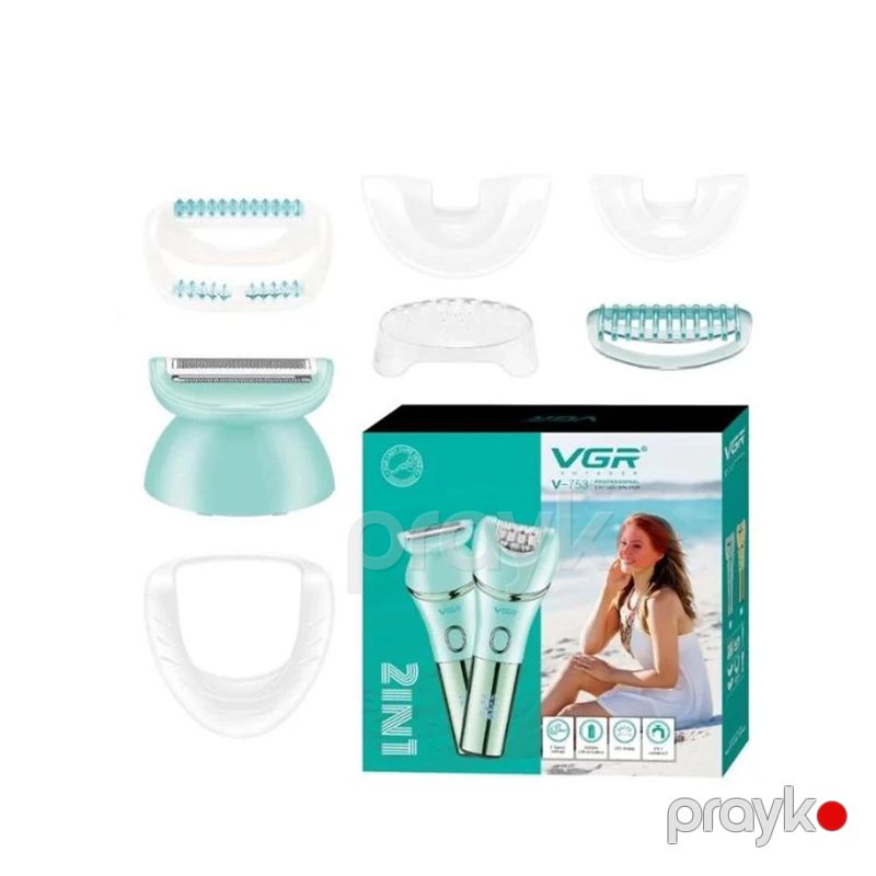 VGR V-753 - Epilyator Simsiz Elektrikli Epilyator Dəyişdirilə Bilən Başlıq — Usturalar, trimmerler və epilyatorlar, Bakı (6)