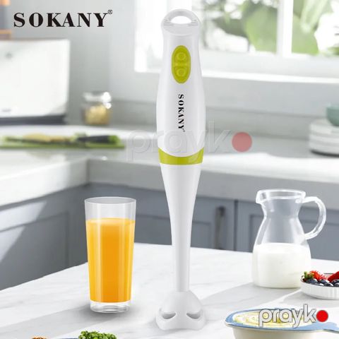 Sokany Elektrinki Əl Blenderi İki Sürətli Paslanmaz Polad Bıçaq 300W Gücə Məxsus Qida Prosessoru Uşaq Qidası Üçün Blender — Bakı