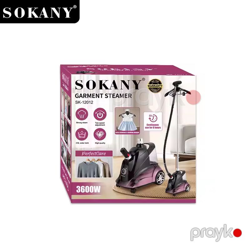 Sokany Geyim Buxarlandırıcı Stend 2.8 Litr 3600 Vatt Model SK-12012 Buxarlı Ütü Sokany SK-12012 — Ev texnikası, Bakı (4)