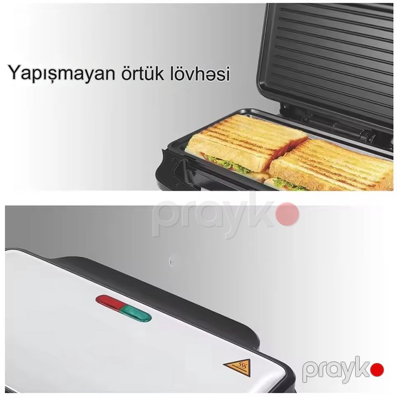 Sonifer SF-6055 Çoxfunksiyalı Yüksək Keyfiyyətli Toster Portativ 900W Gücündə Toster — Toster və vaflyasıcı, Bakı (3)