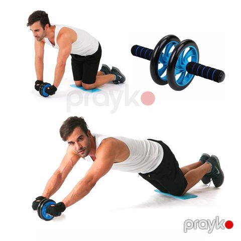 Yousheng İkiqat Təkərli Roller Qarın Məşqi Fitness Təlim Avadanlığı Təkərli Diz Matı — Bakı