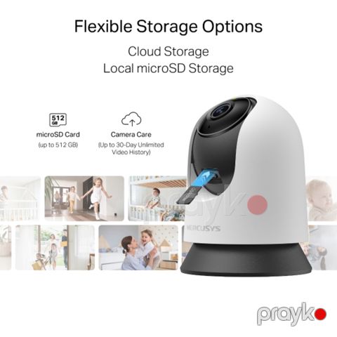 Mercusys MC210 EU – 2K 3MP Pan/Tilt Wi-Fi Kamera — Bakı