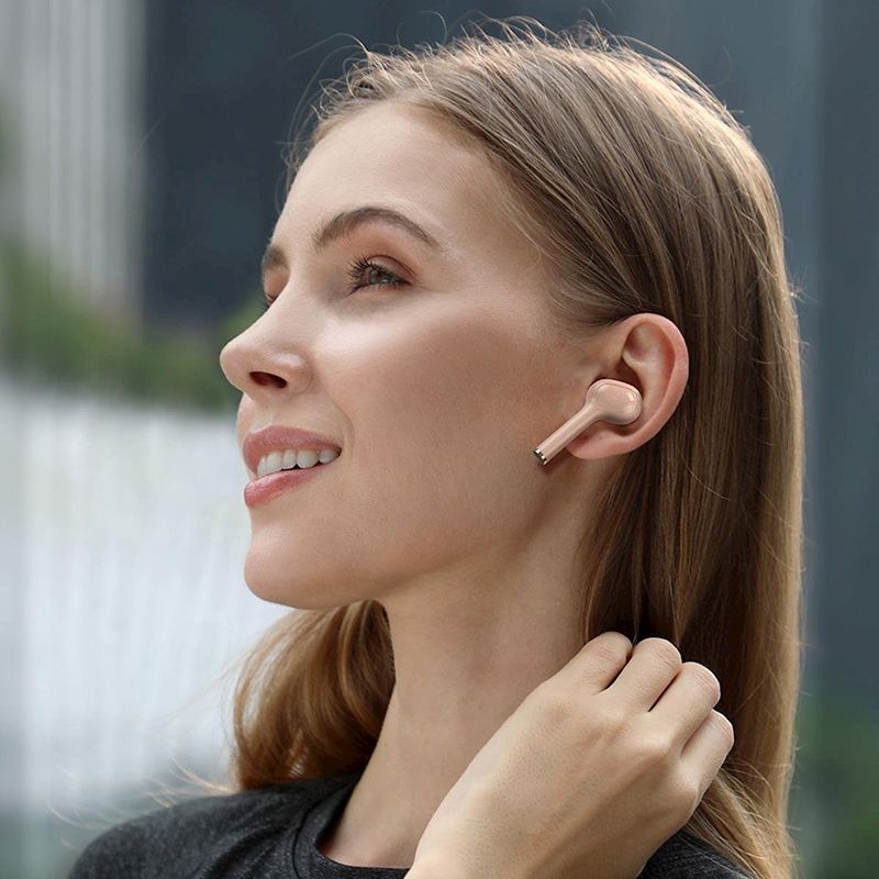 Baseus Encok True Wireless Earphones W06 Simsiz Qulaqlıq Pink NGW06-04 Bluetooth Qulaqlıq Çəhrayı — Telefonlar və qadjetlər, Bakı (4)