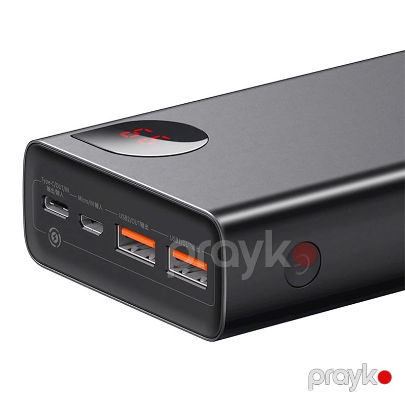 Baseus Adaman 20000mAh Black Noutbuk Üçün 65W 20000mAh Portativ Şarj Cihazı Sürətli Doldurma USB C 4 — Telefonlar və qadjetlər, Bakı (4)