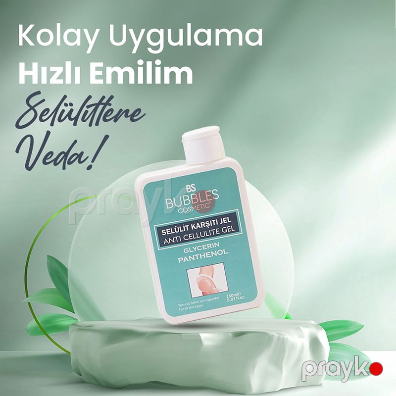 Bs Bubbles Cosmetik Serisindən Dəri Sıxlaşdırıcı Selülit və Çartlaqları Aradan Qaldıran Gel 150ml Selulitə Qarşı krem — Gözəllik və səhiyyə, Bakı (7)