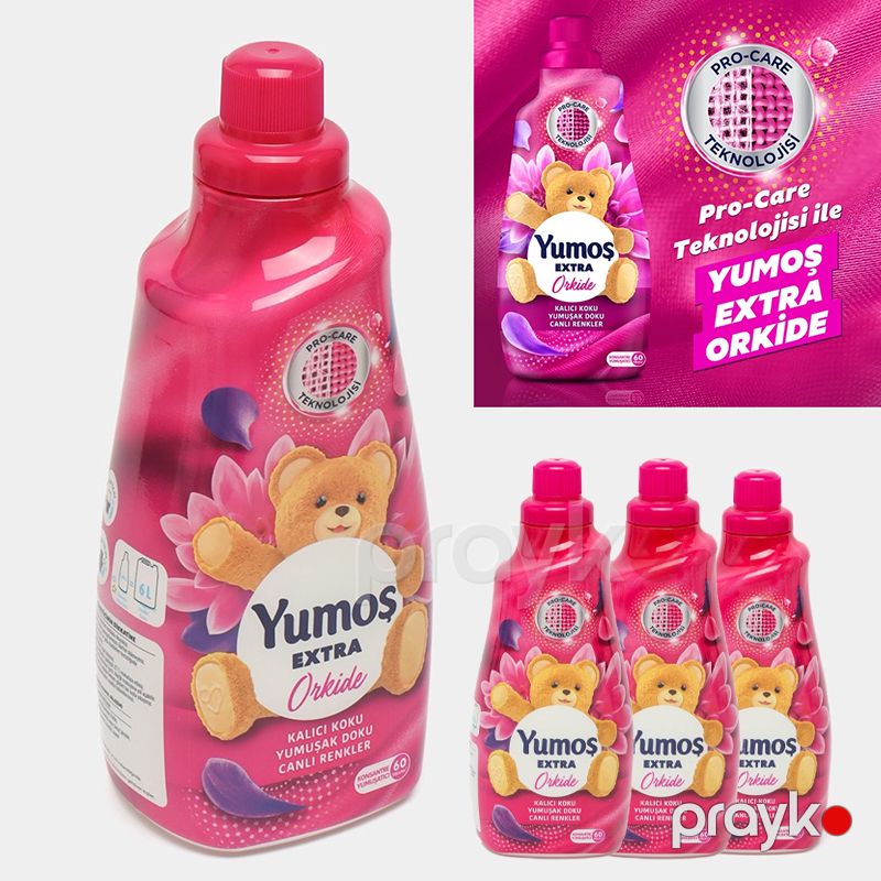 Yumoş Extra Orkide 1440 ml Paltarların Yuyulması üçün Ətirli Yumoş Orkide 60 yıkama Yumos Geyim Yumuşadıcı — Mallar, Bakı (5)