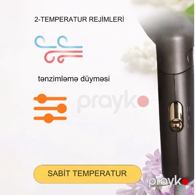 Cronier CR-7844 Elektrikli Fen Saç Qurutma Feni Portativ Hava Feni 2000W — Fən, Bakı (3)
