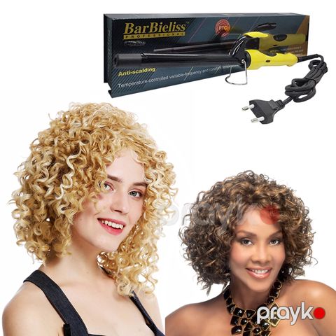 Saç Üçün Maşa BarBieliss BA-287 Saç Burmaq Üçün Professional Afro Buruq Feni Şipsi Keramika Örtüklü Saç Feni 200 °C — Bakı