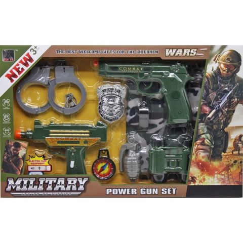 Oyuncaq silah dəsti Military Power Gun SZ620761, yaşıl, 3 yaşdan — Bakı