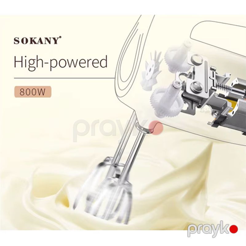 Sokany SK-6630 - Əl Mikseri 5 Sürətli 800 Vt Güc Əla Çırpıcı Mikser — Blenderlər, xırdalayanlar və mikserlər, Bakı (3)
