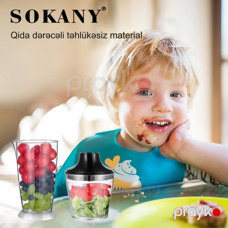 Sokany SK-758-4 Çoxfunksiyalı Elektrikli Blender Yumurta Çırpıcı Blender 1000 W — Blenderlər, xırdalayanlar və mikserlər, Bakı (5)