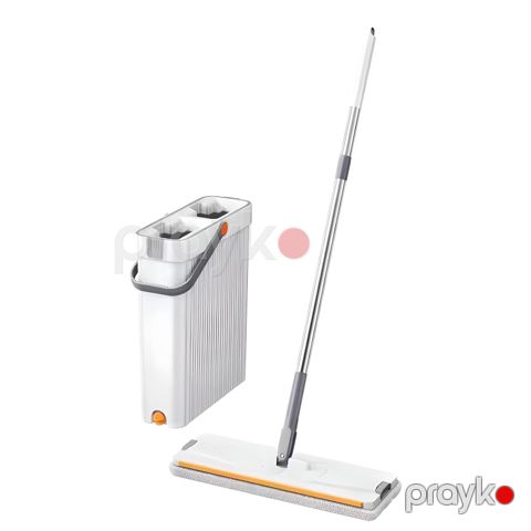 Çoxfunksiyalı Mop Yuyula Bilən Düz Mopa və Vedrə Dəsti Asan Öz-özünə Sıxan Mop Seti ABX-4154 Düz Paspas — Bakı