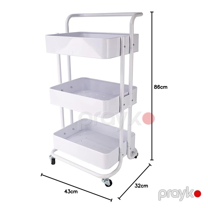 3 Pilləli Tərəvəz Saxlama Rəfi Ağ Rəngli Təkərli Kartof Soğan Rəfi Yüksək Keyfiyyətli Qida Rəfi 43 x 32 x 86 sm Organizer — Qablar və mətbəx əşyaları, Bakı (6)