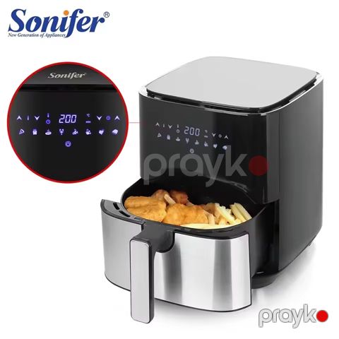 Sonifer SF-1014 Çoxfunksiyalı Sensorlu Ekranlı Elektrikli Qızardıcı 1450W Gücündə Airfryer Tutum 5L — Bakı