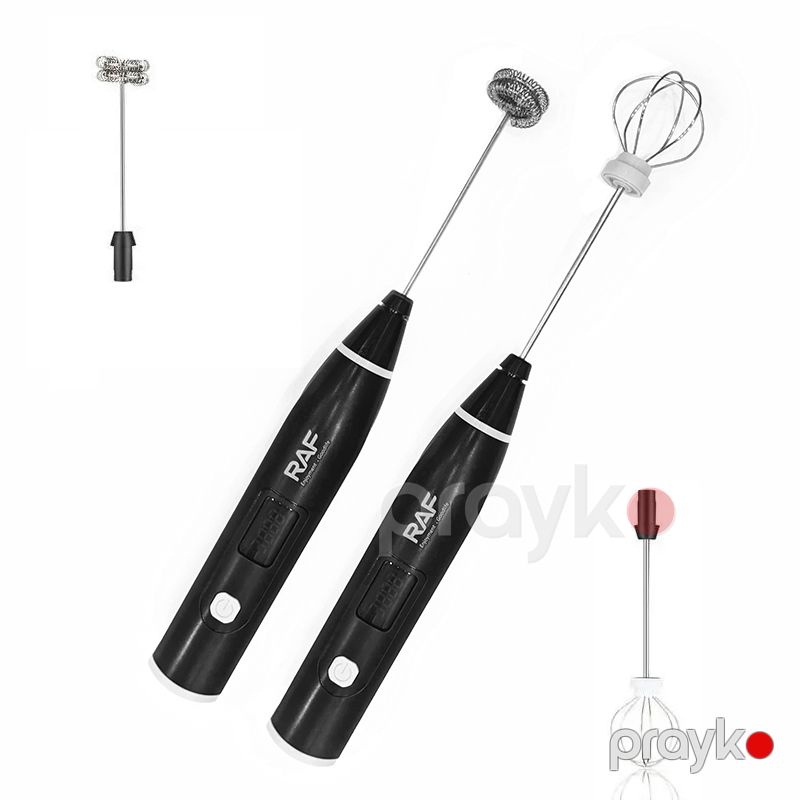 Kapuçino Qarışdırıcı RAF R322 20W Qara Rengli Kofemolca Kofe Qarışdırıcısı Süd Köpürdücü Mikser Səssiz Güclü Əl Mikseri — Ev texnikası, Bakı (3)