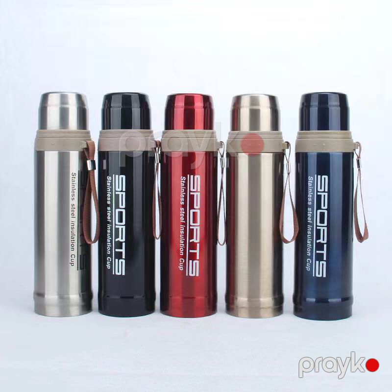 Paslanmayan polad termos kolba, böyük tutumlu 750ML, paslanmayan polad termos, daşımaq asan, qayışlı termos — Termos və termoş, Bakı (5)