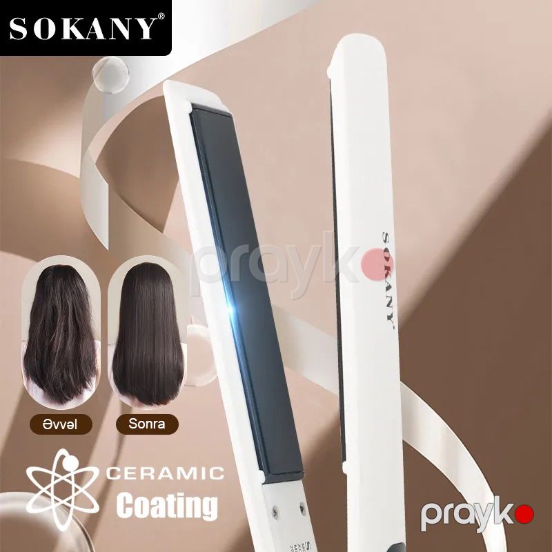 Sokany Professional LED Saç Düzləşdirici Fen 155-230 Ayarlana Bilən Seramik Panel Salon Üçün Uyğun Düzləşdirici Fen — Fən, Bakı (3)