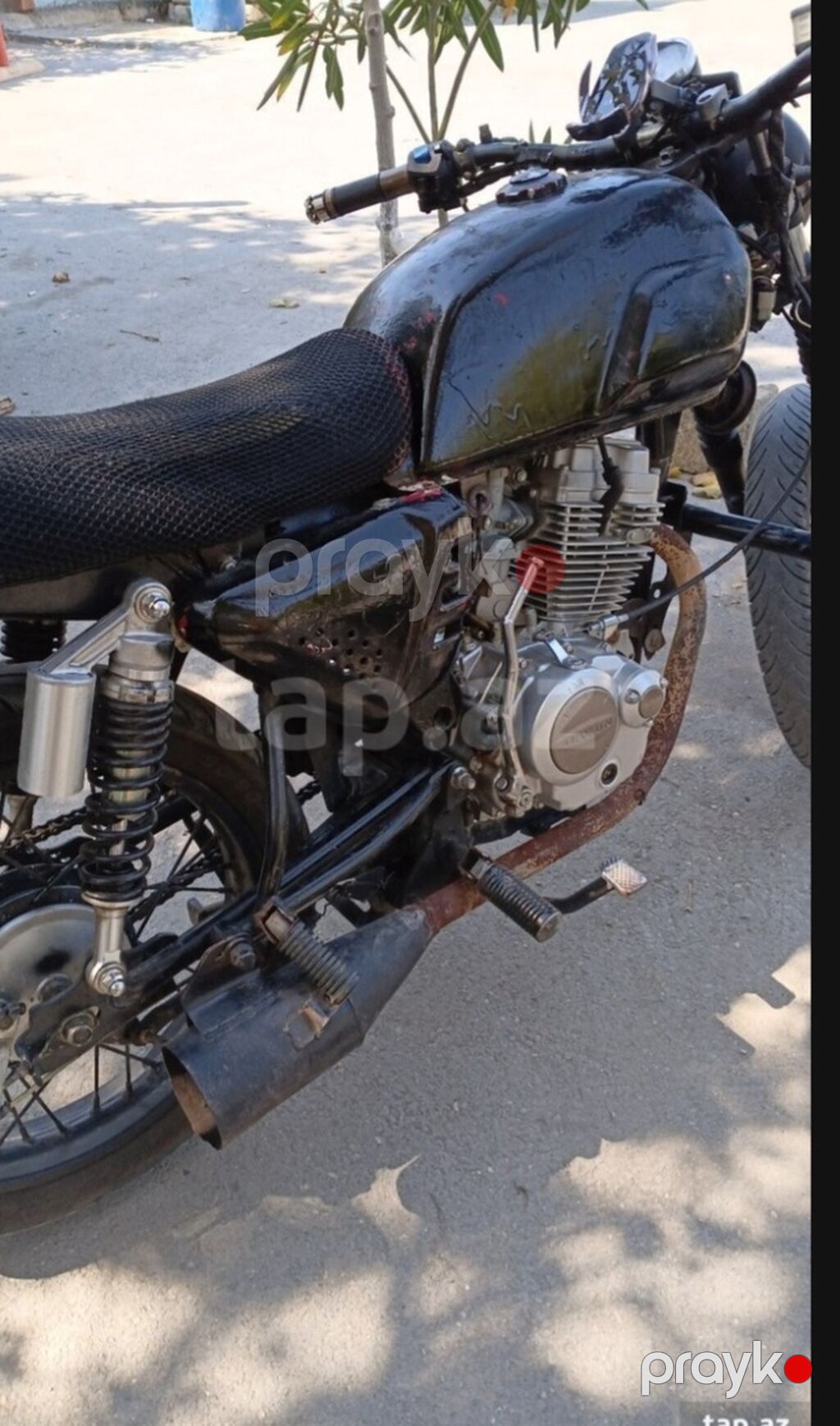 Kafe-reyser üslubunda yığılmış yol motosikleti - Çərçivə: boru tipli — Motosikletlər, Sumqayıt (6)