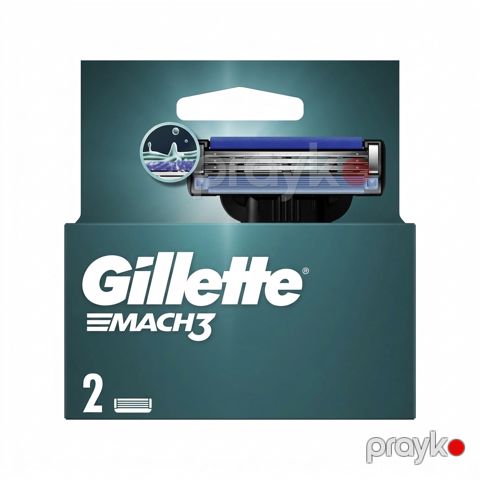 Təraş bıçaqları Gillette Mach 3, kişilər üçün, 2 ədəd — Bakı