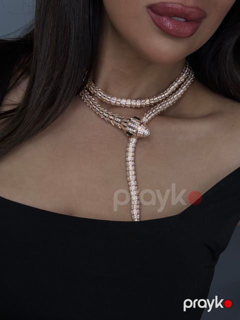 Boyunbağı qadınlar üçün Snake BVL, paslanmayan polad — Bakı