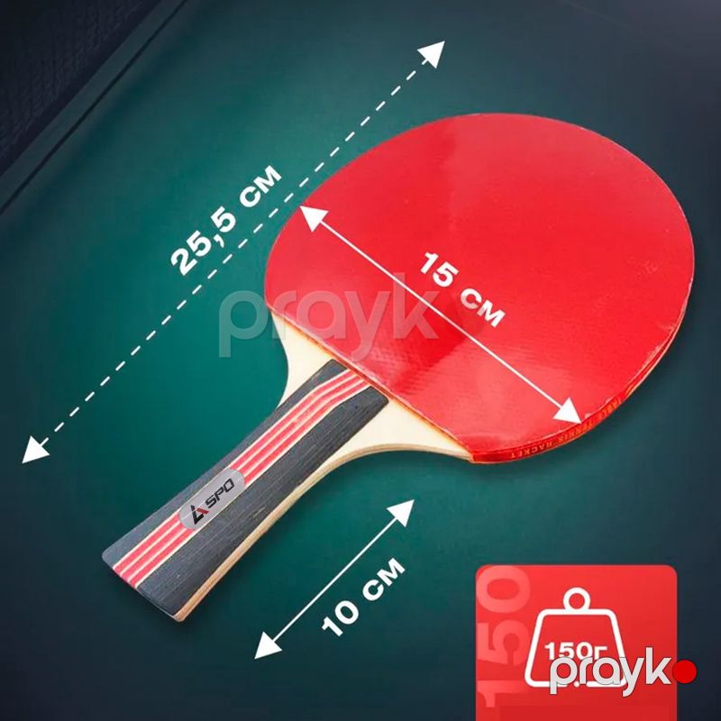 Professional Aspo Stolüstü Tennis Raketkası Xüssusui Dizaynla Hazirlanmış Davamlı Tennis Raketkası Deti 3 Ping Pong Topu — İdman, hobi, istirahət, Bakı (7)