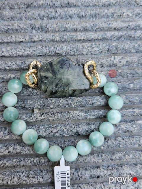 Qolbaq qadınlar üçün AS05, təbii daş/larimar/xrizolit — Bakı