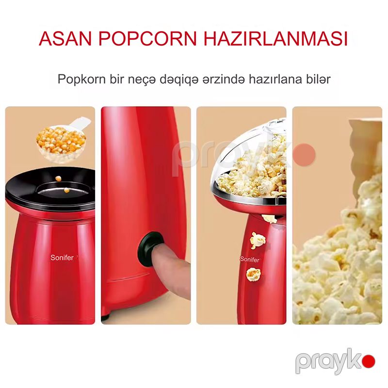 Sonifer SF-4014 Yağsız Portativ Popkorn Maşını — Digər mətbəx texnikası, Bakı (3)