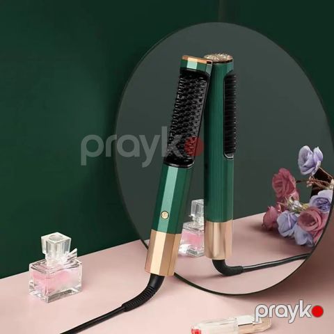 İki İstifadəli Babyverse Saç Düzləşdirici Sürətli Isinmə Funksiyasına Sahib Çoxfunksiyalı Saç Feni ABS Styling Daşınması Asan Fırça Daraq — Bakı