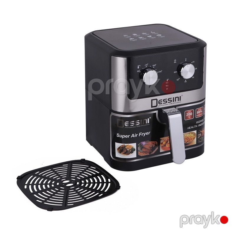 Dessini Elektrikli Dijital Hava Fritözü 7 Litrlik Dessini Yağsız Fritöz 80 200 Peşəkar Paslanmayan Polad Dessini Air Fryer — Digər mətbəx texnikası, Bakı (3)