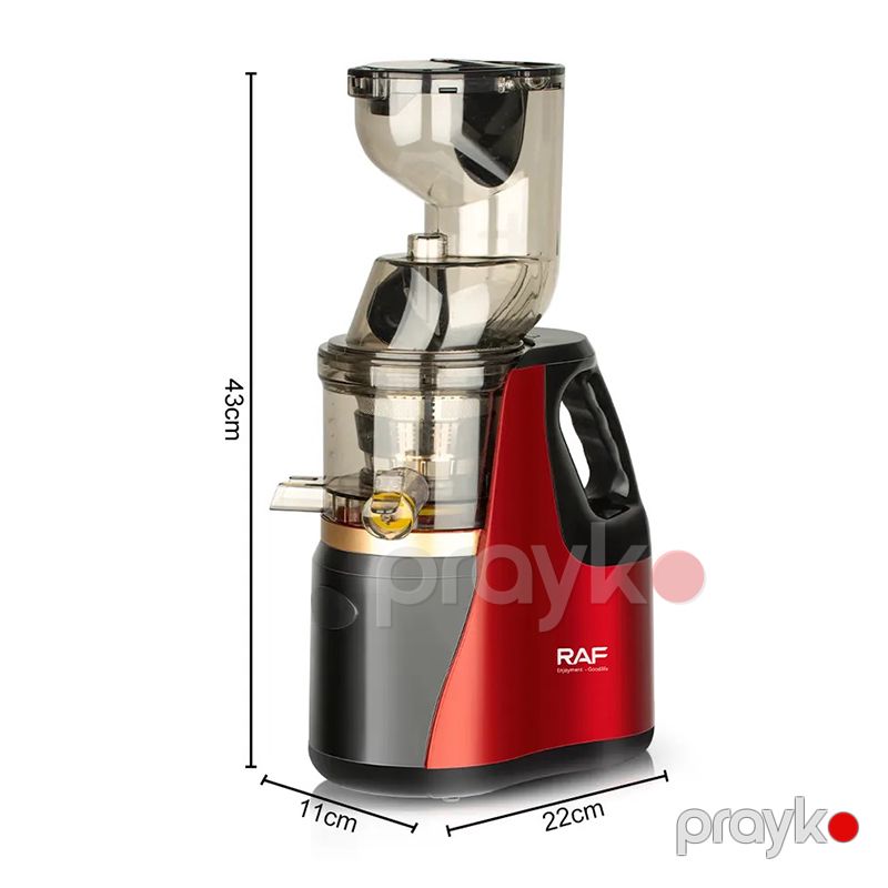 Soyuq Pres Funksiyasına Sahib Peşəkar RAF Şirəçəkən Maşın 400Ml İki Dişli Əks Funksiyalı Yavaş Şirə Çıxarma Özəlliyi 150W RAF R.2831 — Digər mətbəx texnikası, Bakı (8)