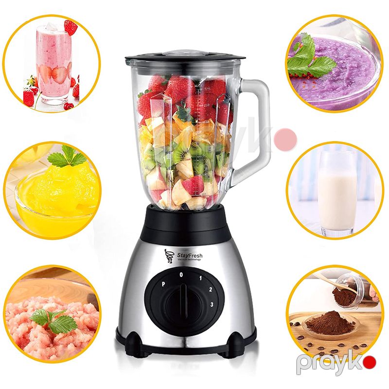 StayFresh 35000RPM Professional Masaüstü Mikser Smoothie Maker 350W 2-də 1 Arada Qida Prosessoru Yüksək Güclü Elektrikli Blender Dəsti — Blenderlər, xırdalayanlar və mikserlər, Bakı (4)
