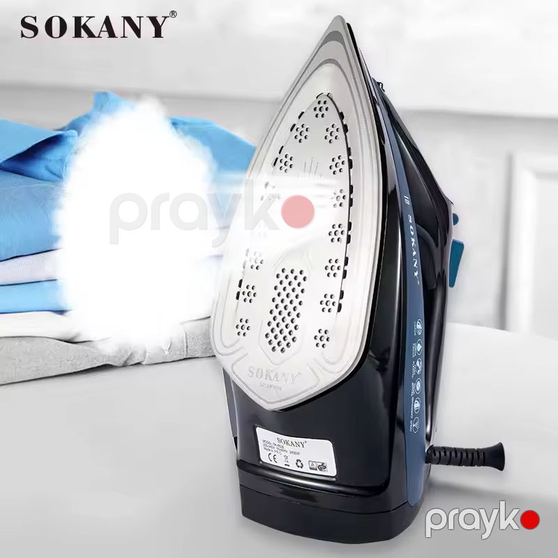 Sokany SK-6028 Elektrikli Buxarlı Ütü Keramika Altlıqlı Buxarlı Ütü 2400W — Ev texnikası, Bakı (2)