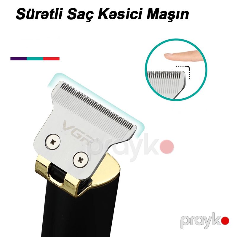 VGR T9 Kişi Saç Kəsmə Makinası Professional Saç Düzəldici Metal Saç Kəsmə Maşını LED Ekran Kişilər Üçün Elektrikli Bərbər Kəsici — Usturalar, trimmerler və epilyatorlar, Bakı (4)