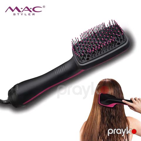 MACstyler Saç Düzləşdirici Daraq Fen MC-6665 Professional Fırça Saç Düzləşdirici Xanımlar Üçün Saç Qurutma Feni — Bakı
