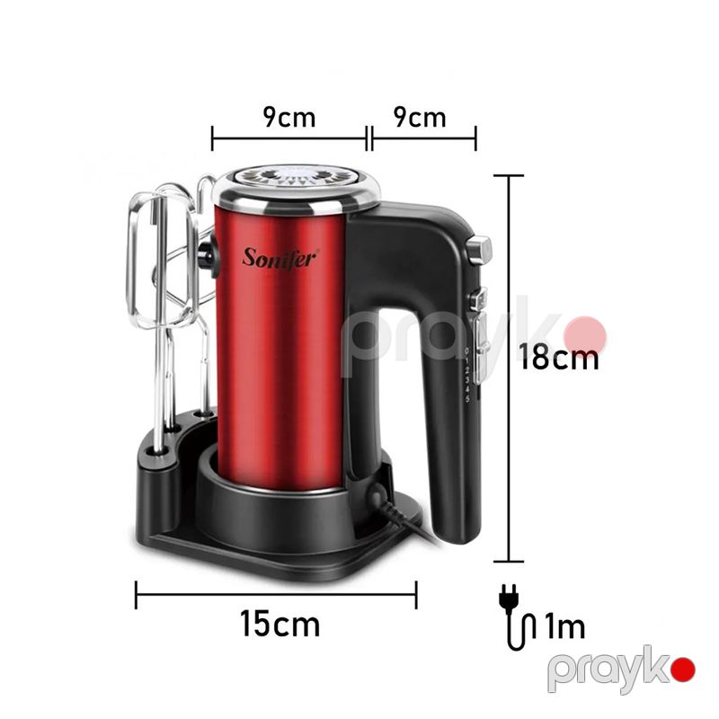 Sonıfer SF-7025 Çoxfunksiyalı Elektrikli Mikser Yumurta Çırpıcı 400W — Blenderlər, xırdalayanlar və mikserlər, Bakı (5)